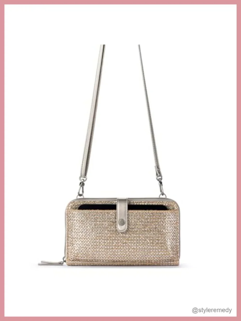 Smartphone Crossbody Purse Convertible Wristlet with Zipper